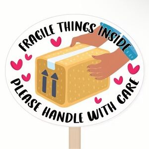 200 Handle with Care Stickers
